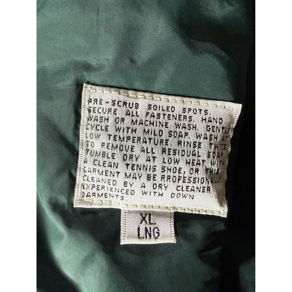 London Fog Mens Field Jacket Cream XL Long Quilted Lining‎ Full Zip Utility Coat